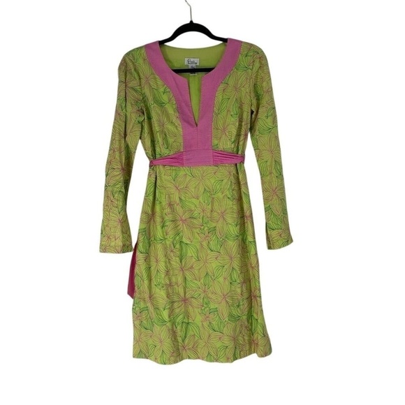 Lilly Pulitzer Vintage Island Floral Embroidery Papaya Tunic Dress, size S - Picture 7 of 13